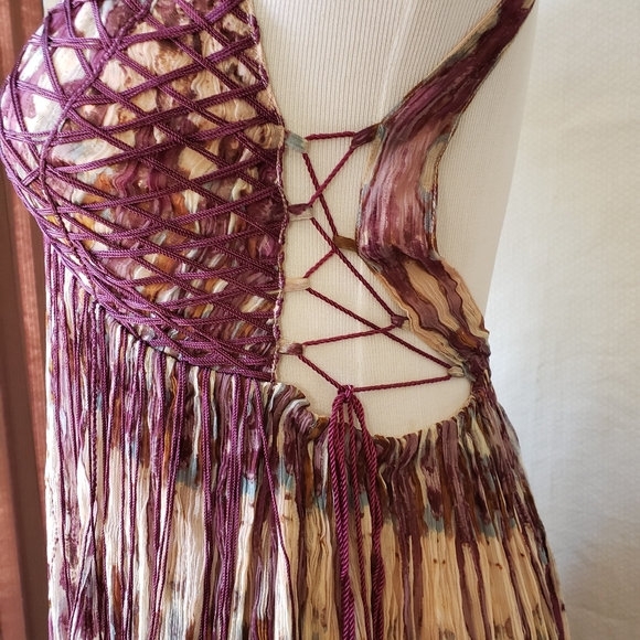 Free People sexy boho gauze tie dye maxi dress - Picture 6 of 9